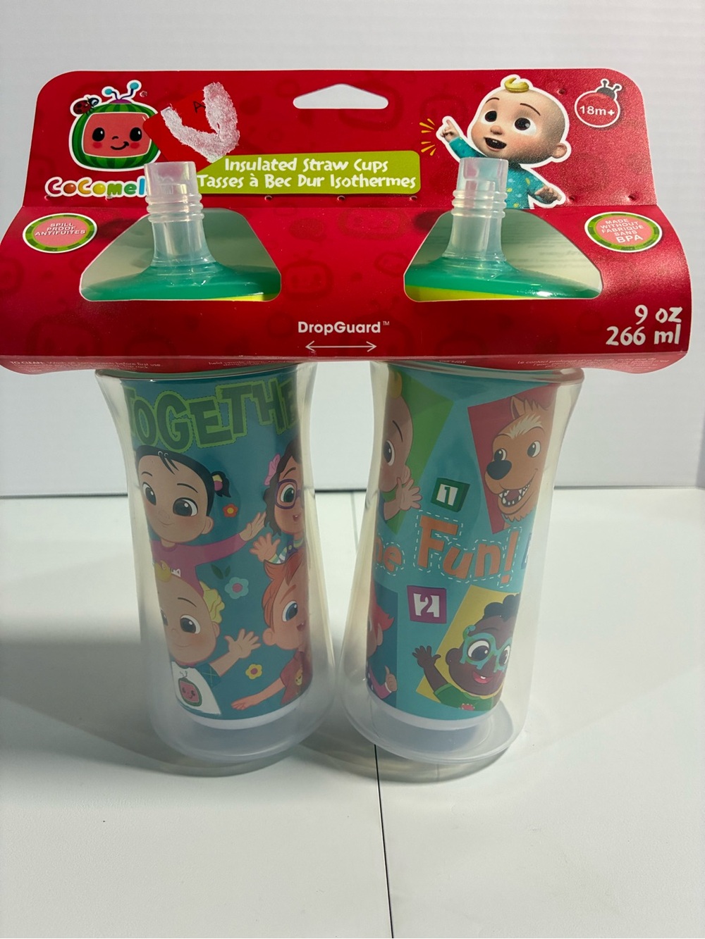 CoComelon Insulated Straw Cups & Water Bottle Set